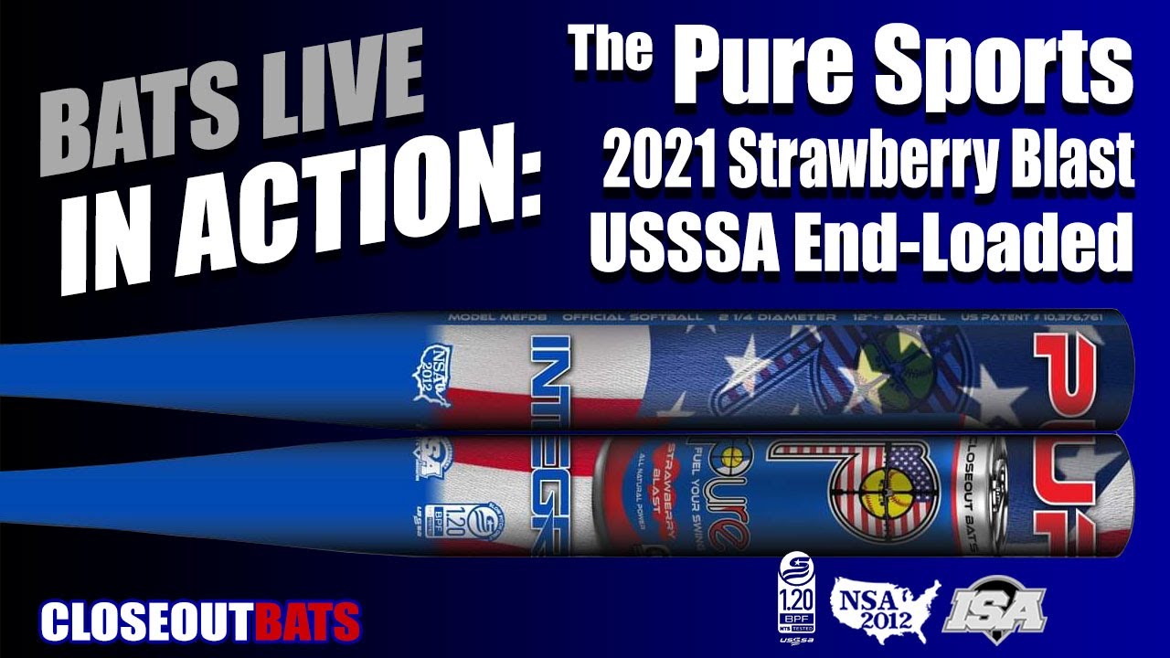Closeoutbats.com Pure Sports Integrity "Strawberry Blast" End Loaded Slowpitch Bat USSSA MEFD8 2021