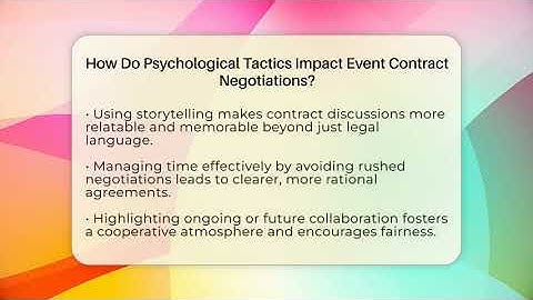 How Do Psychological Tactics Impact Event Contract Negotiations? - Event Management Pro Tips