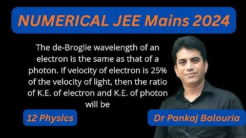 The de-Broglie wavelength of electron is same as that of a photon. If velocity of electron is 25% ..