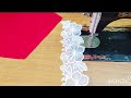 Kurti febric floral lace design stitching
