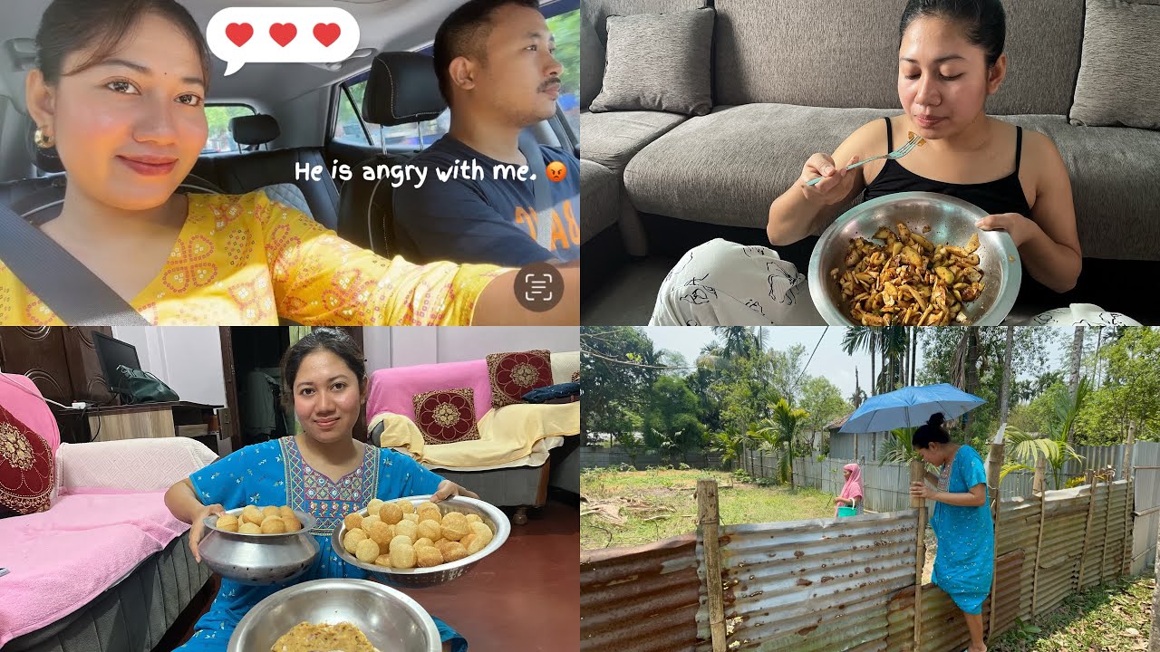 A day in my Life  Spicy mango salad  Home made Fuchka  Panipuri    Kokborok Vlog eng sub