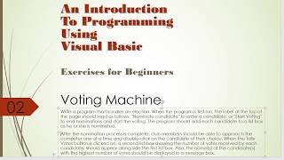 Introduction To Programming Using Visual Basic - Voting Machine