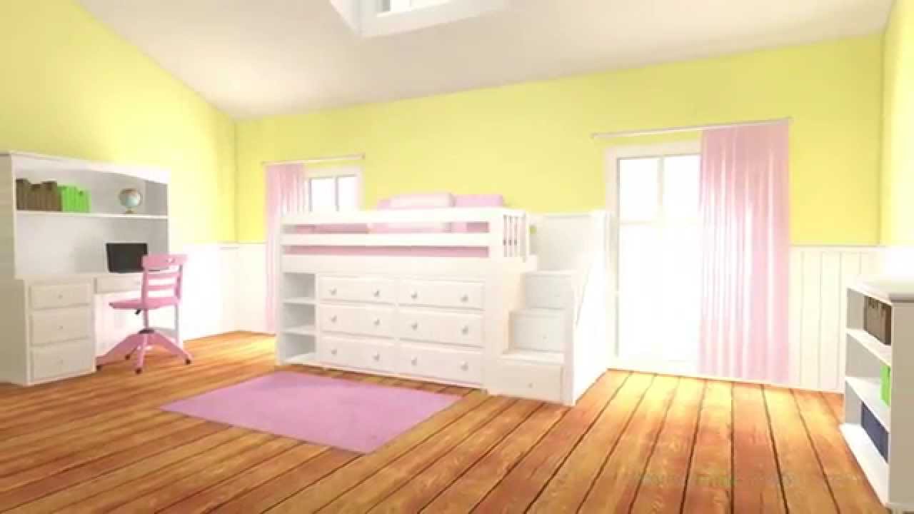 Little Girl's Bedroom Furniture System in Action YouTube