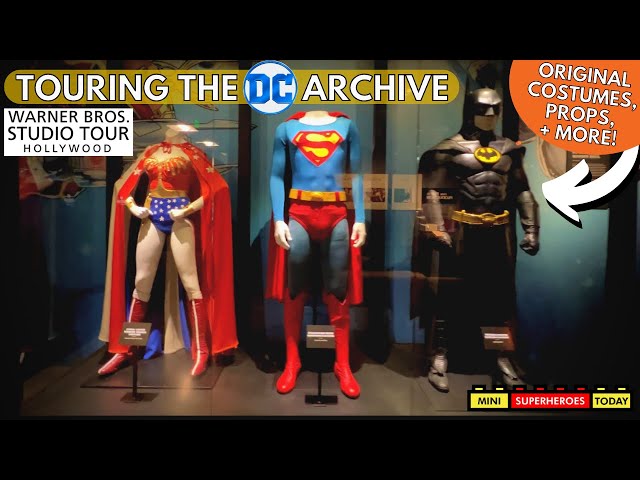 Touring the DC ARCHIVE at Warner Bros Studios in HOLLYWOOD! class=