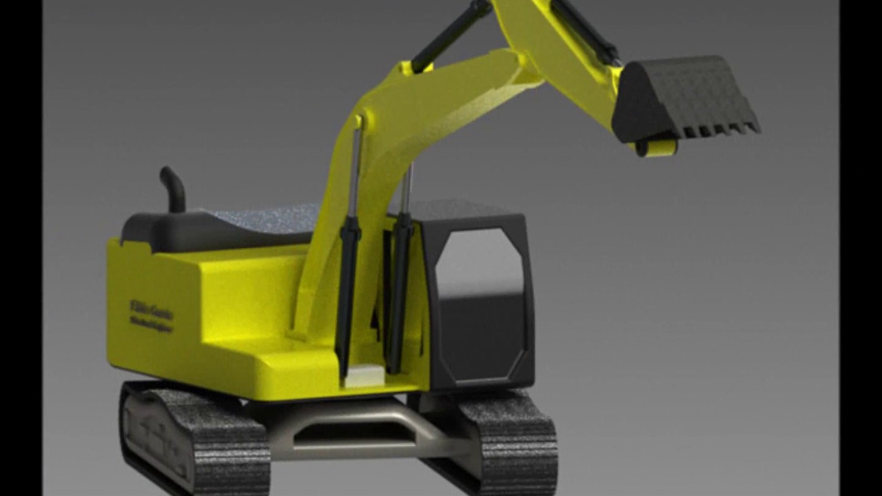 Autodesk Inventor 3D Model Excavator YouTube