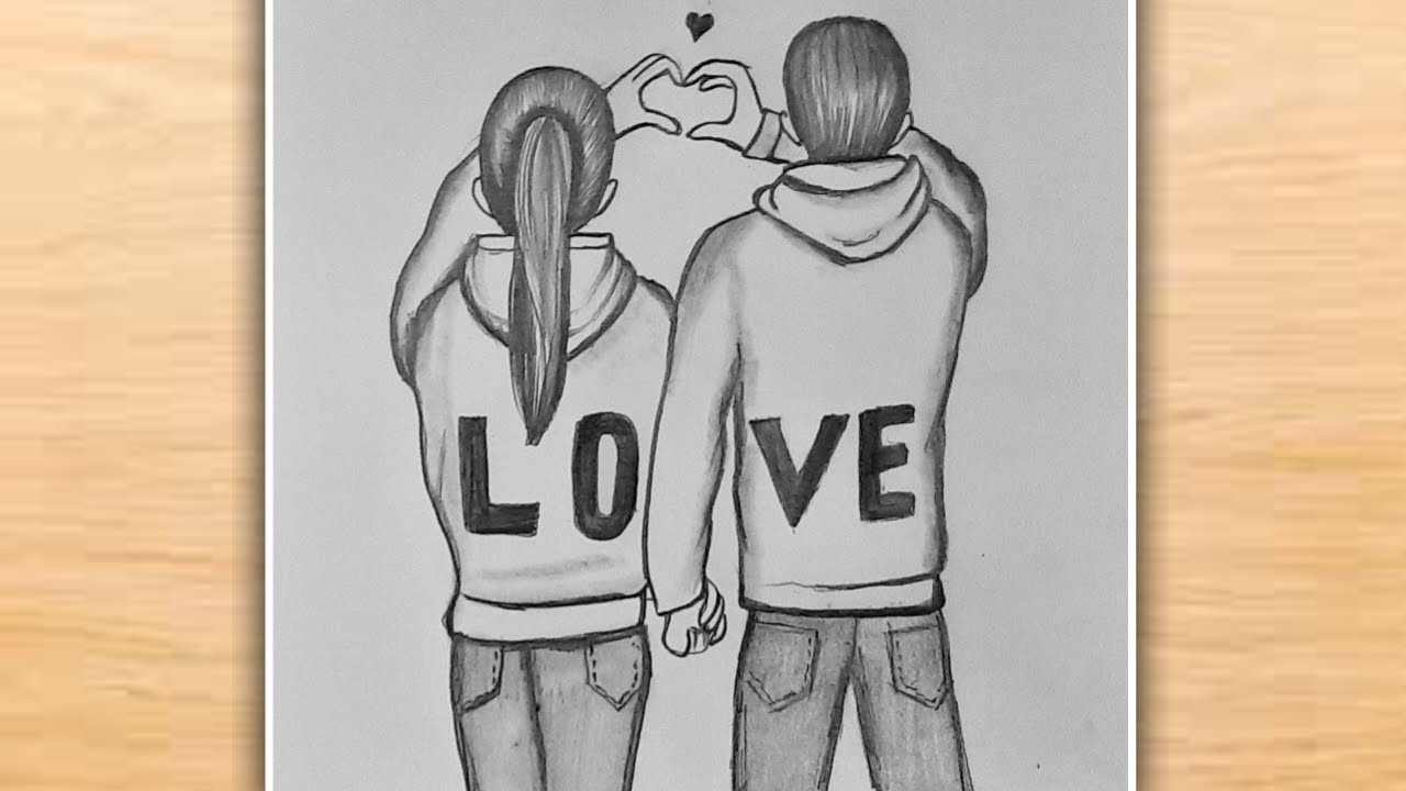 Romantic Couple, Sketch Art Love Illustration, Love Sketch, Couple In Love  Hand Drawn Sketch #1 Poster by Mounir Khalfouf - Pixels Merch