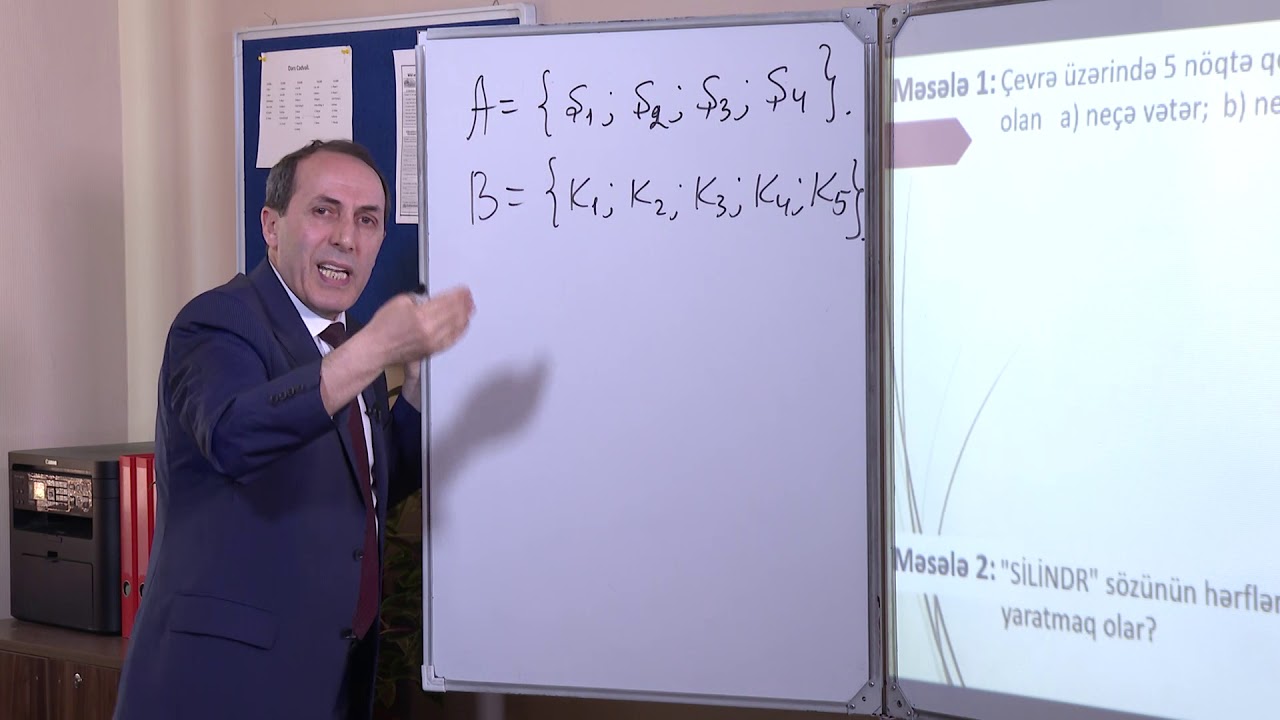 Birləşmələr və ehtimal ; Koordinatlar və Vektorlar ___Repetitorluq | Ələddin Məmmədli