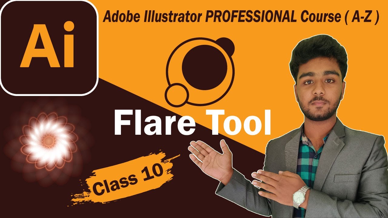 Adobe Illustrator CC Tutorial Flare Tool in illustrator Illustrator