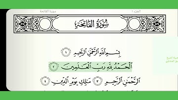 سورة الفاتحة مكتوبة بصوت القارئ الشيخ محمد صديق المنشاوي.  رحمه الله