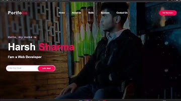 Design a Portfolio Website Using HTML and CSS | Portfolio Landing Page for Beginners