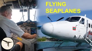 Flying seaplanes in Maldives | DHC-6 Twin Otter cockpit view