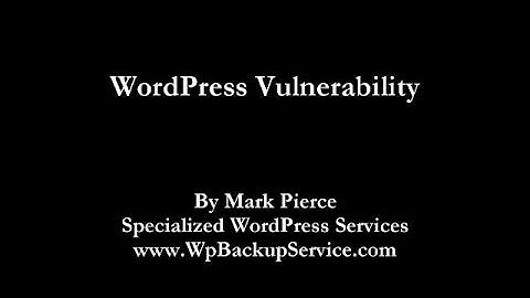 Vulnerability of WordPress