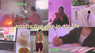productive day in my life 🌱 cleaning, studying + healthy habits!