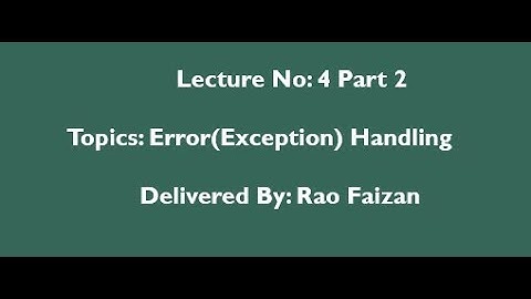 Visual Basic Tutorial: Error(Exception) Handling with examples lecture 4 part 2