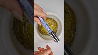 Glitter🩶💙Mascara into Slime! #mascara #makeupslime #satisfying #viral #shortsvideo #shorts