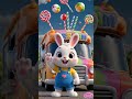 Bunny’s Candy Garbage Truck 🚚🐰🍬 #shortstory #shorts #kidsvideo #kidssongs #kids #reels  #cartoon