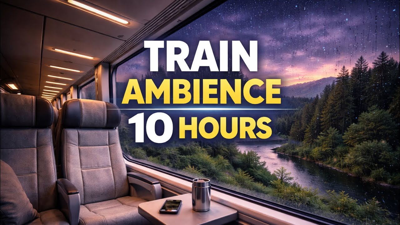 Train Ambience 10 Hours | Relaxing Modern Train Sounds for Sleep & Study 