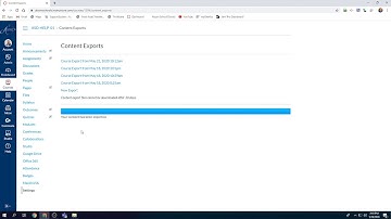 Exporting Canvas Course Content