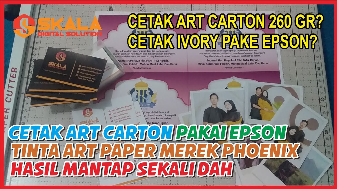 Cetak Art Carton 260 pakai Epson L1110 Tinta Art Paper merek Phoenix