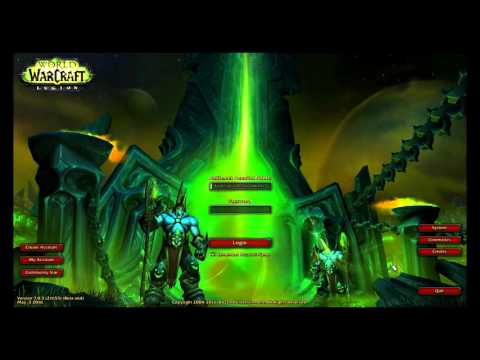 Écran de connexion de World of Warcraft: Legion