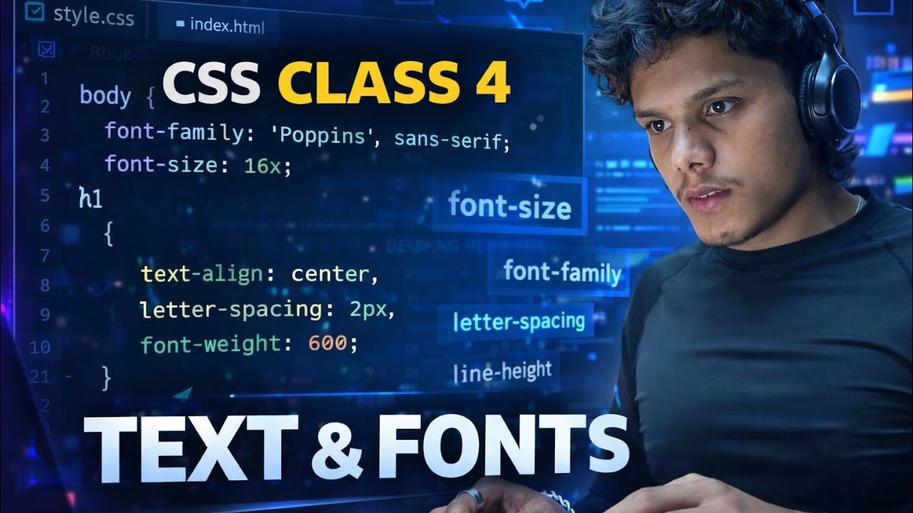 CSS TEXT AND FONTS EXPLAINED FROM  SCRATCH | CSS CLASS4 | COMPLETE CSS COURSE | MRNIRITEACH