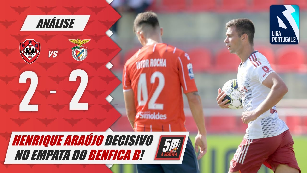 Benfica B e Oliveirense fecham 11.ª jornada da II Liga com empate