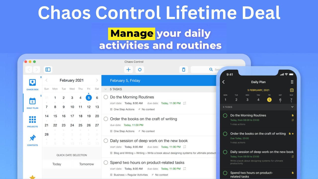 Chaos Control Lifetime Deal - Personal Organizer and Time Tracker