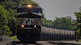 NS 65D?? with a very friendly crew!! passes CP379 in Kendallville, Indiana