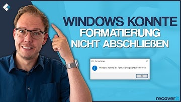 Windows konnte die Formatierung nicht abschließen