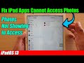 Fix iPad Apps Cannot Access Photos And Doesn&#39;t Show Up in Settings } Privacy } Photos