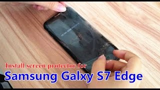 How to install wet soft curved screen protector on Samsung Galaxy S7 Edge screenshot 5