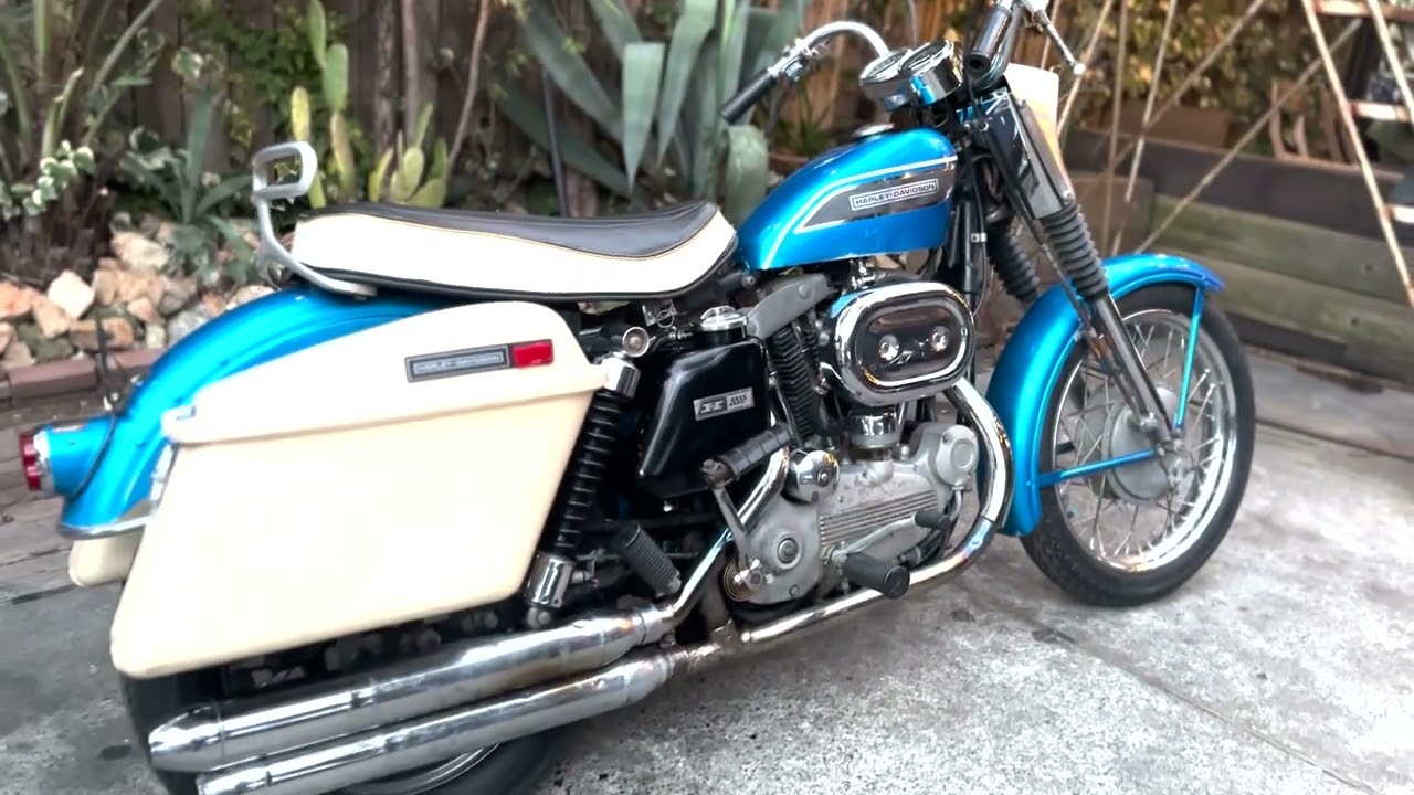 1969 XLH Sportster Original paint SPARKLING BLUE - YouTube