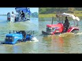 Tractor washing in river  sonalika 60 rx  mahindra arjun novo 605 di  eicher 242