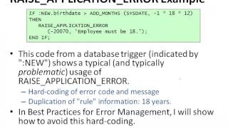 ERROR MGMT IN PLSQL 4
