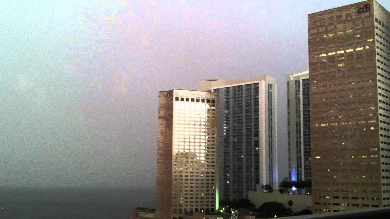 Awesome T-storm over South Beach