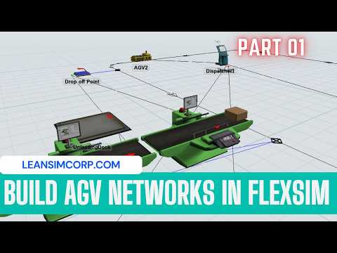 FlexSim AGV Network Tutorial | From Basic Paths to Advanced Automation Logic