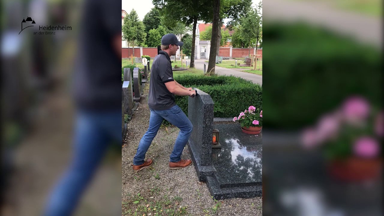 Rüttelprobe an Grabsteinen