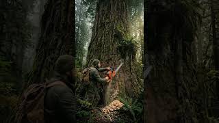 deep in the forest. Surrounded  #forest #building #survival #bushraft #forestlife #logcabin