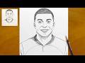 How to Draw Kylian Mbappe Realistic Pencil Sketch | FIFA World Cup 2026 Soccer Star Art