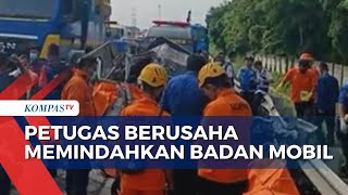 Kecelakaan di KM 58 Tol Jakarta-Cikampek, Polisi Data Korban dan Evakuasi Badan Mobil