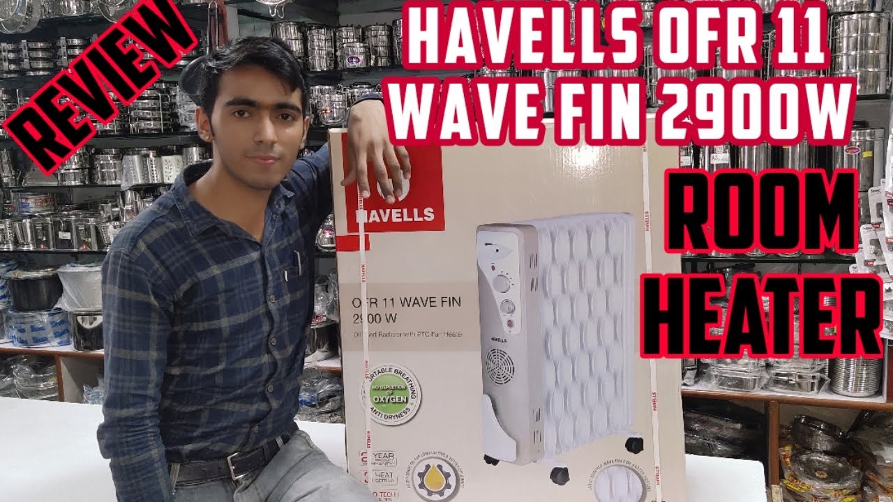 Havells OFR 11 Wave Fins with Fan Beige 2900 W | room heater unboxing and  review best prize - YouTube