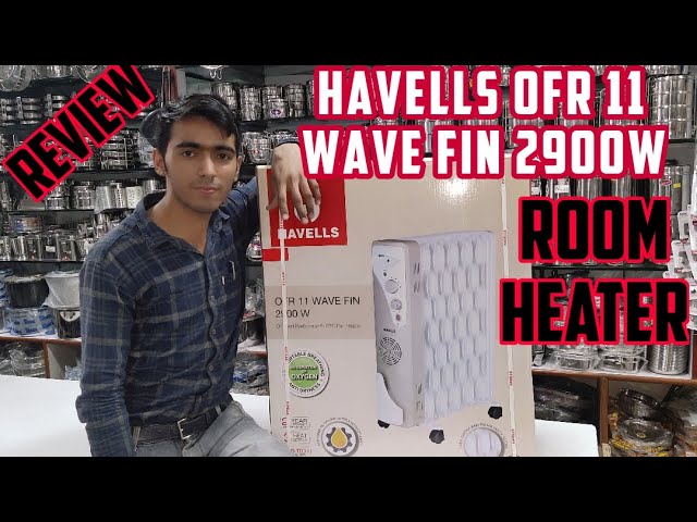 Havells OFR 11 Wave Fins with Fan Beige 2900 W | room heater unboxing and  review best prize - YouTube