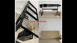 Rak Piring Wastafel Hitam 65 dan 85 Cm - review - tiktok