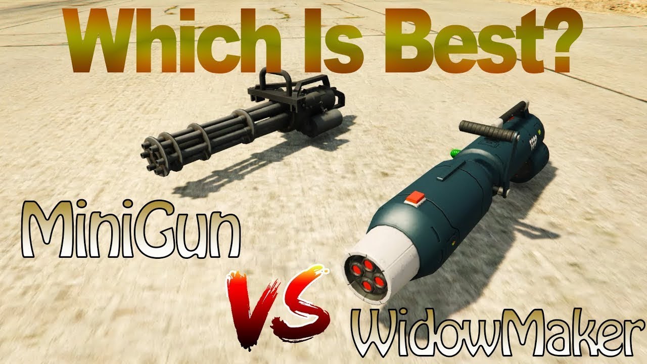 GTA 5 ONLINE   WIDOWMAKER VS MINIGUN MULTI TESTS PERFORMED