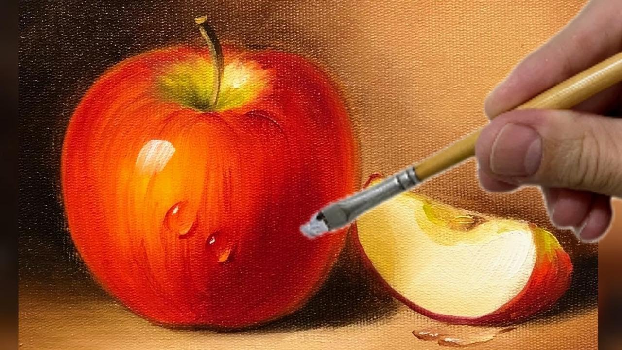 РИСОВАНИЕ ЯБЛОКА С ПОМОЩЬЮ СВЕТА И ТЕНИ / РЕАЛИСТИЧЕСКАЯ ЖИВОПИСЬ ШАГ ЗА ШАГОМ / ЖИВОПИСЬ С ГЛУБИНОЙ