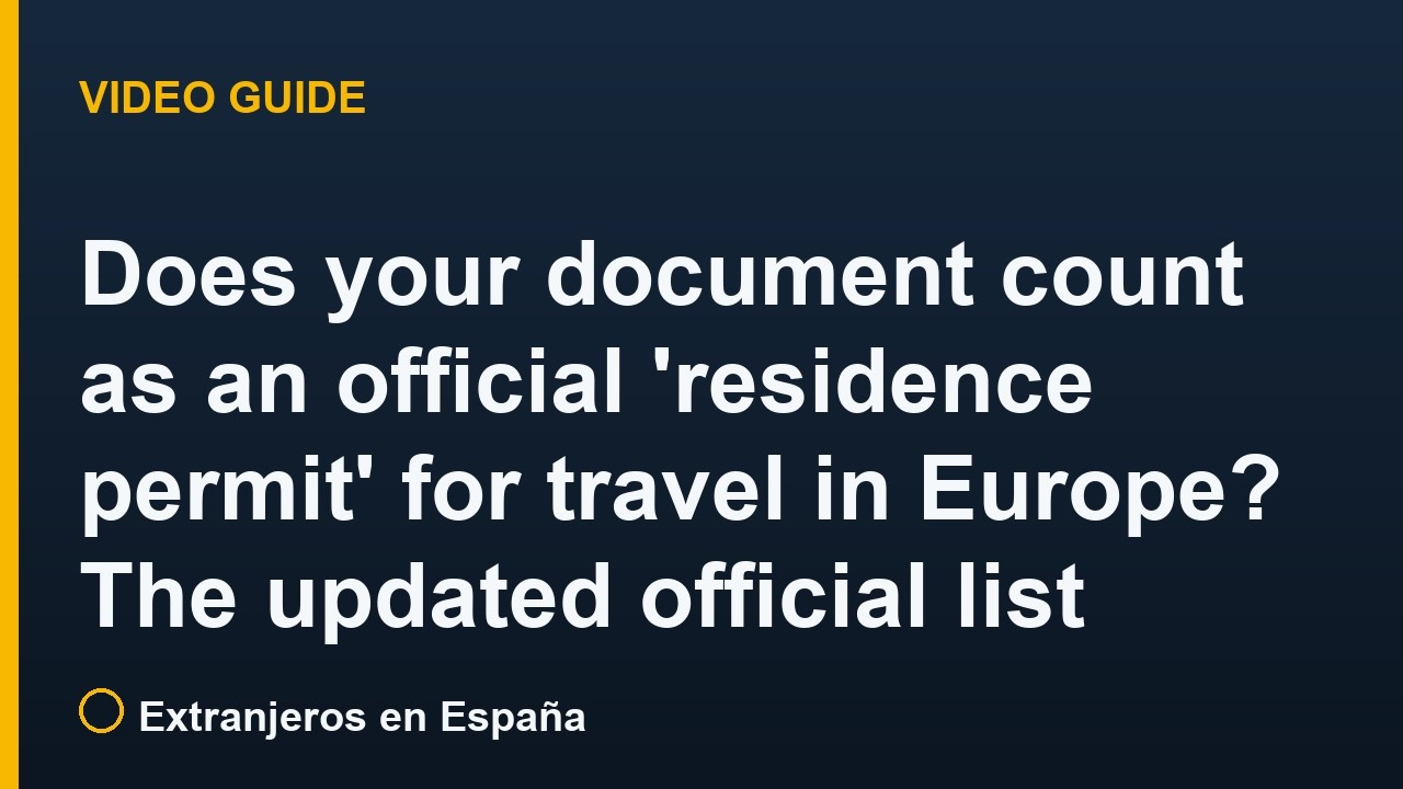 Does your document count as an official 'residence permit' for travel in Europe? The updated official list
