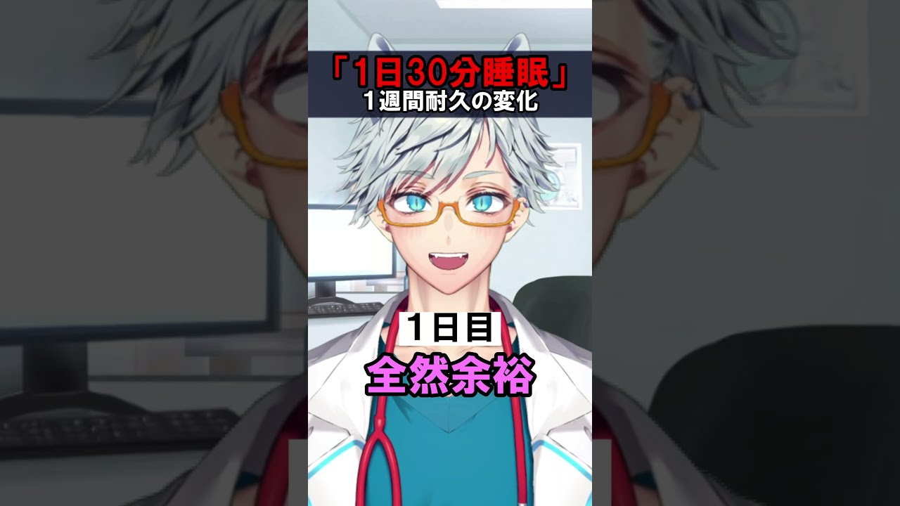 【話題の】「1日30分睡眠」1週間耐久!医者の私がやるとこう #shorts