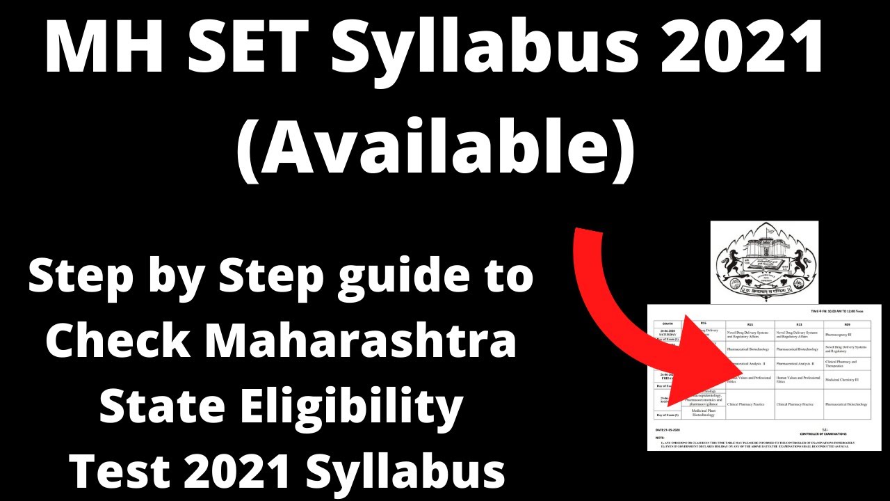 MH SET Syllabus 2021 (Available) - How to Check Maharashtra SET 2021 Syllabus Officially Online