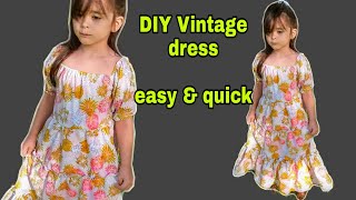 Popular dress 2021 tutorial | puff sleeves DIY