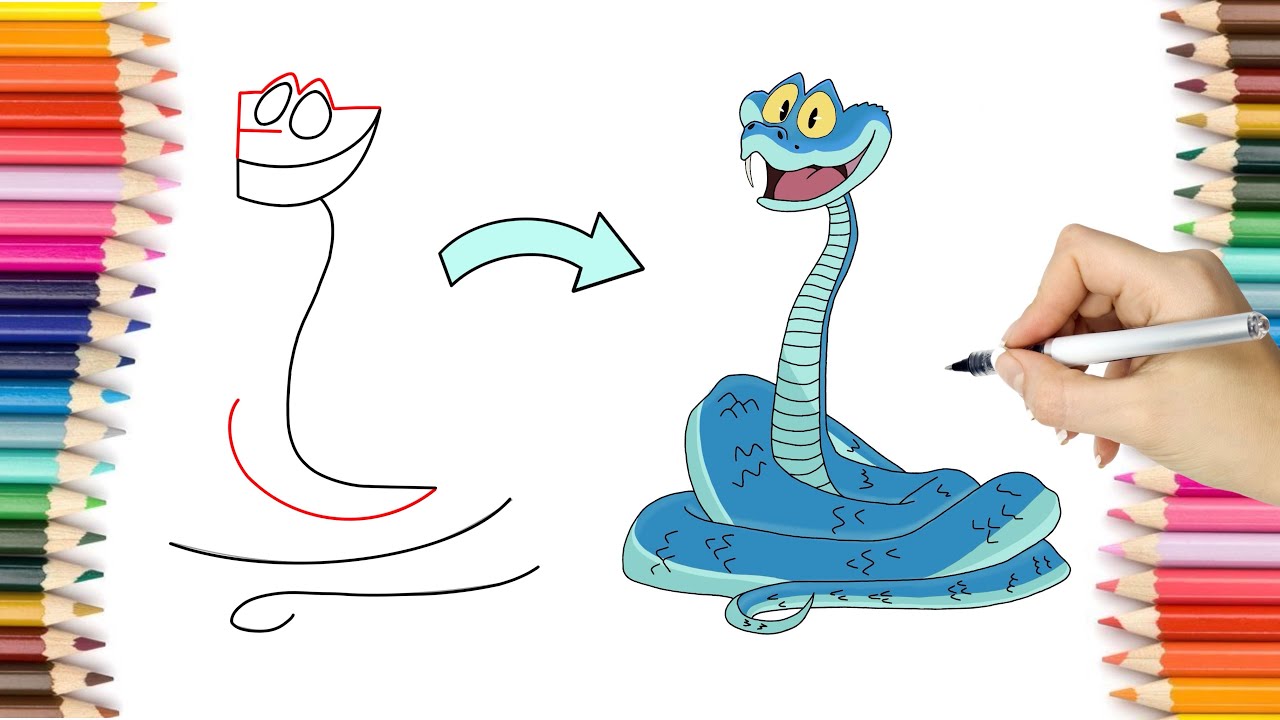 How to draw Gary the Snake from Zootopia 2 